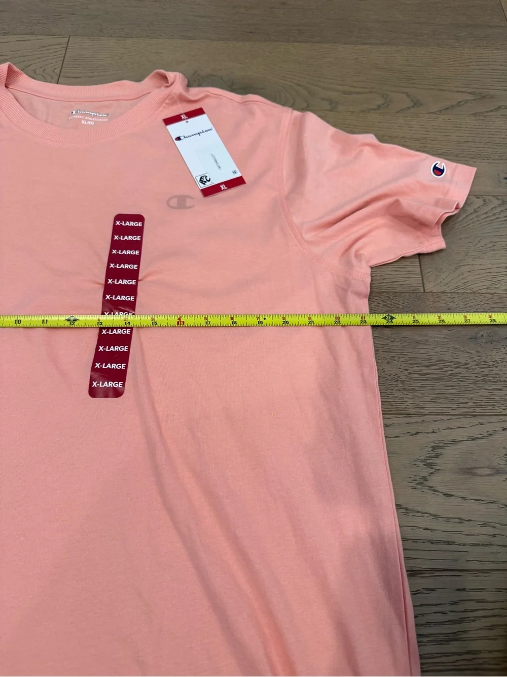 Champion Men’s T-Shirt XL Cantaloupe Orange Logo Short Sleeve NWT - Picture 7 of 8
